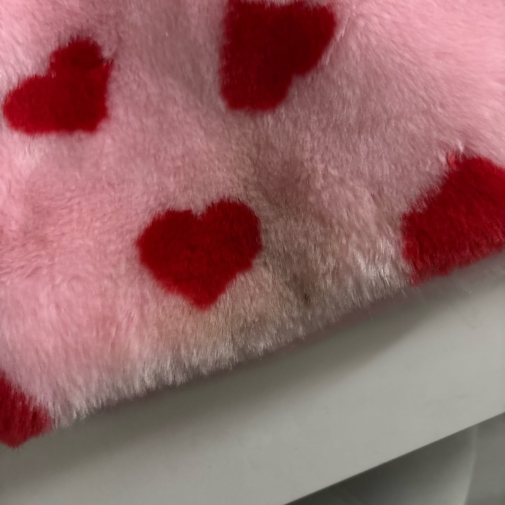 Janie and Jack Candy Pink Heart Faux Fur Jacket Toddler Girl Size 2T - Picture 9 of 10